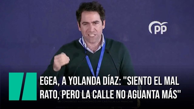García Egea, a Yolanda Díaz: Siento el mal rato que ha pasado, pero la calle no aguanta más
