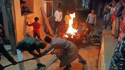 जयकारों के बीच निकाली घासभैरू की सवारी। देखे वीडियो