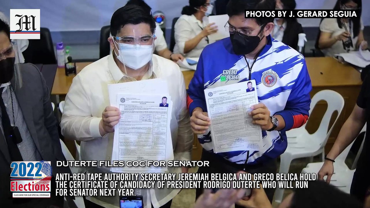 Duterte files COC for Senator