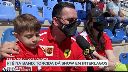 O show na pista foi de Hamilton e Verstappen. Mas com as arquibancadas lotadas, a torcida brasileira fez uma festa daquelas em Interlagos.