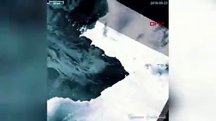 Antarktika'nın en hızlı eriyen buzulu Pine Island'ın, 6 yıllık erime süreci uzaydan görüntülendi