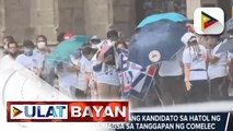 Mga taga-suporta ng ilang kandidato sa Hatol ng Bayan 2022, dumagsa sa tanggapan ng COMELEC