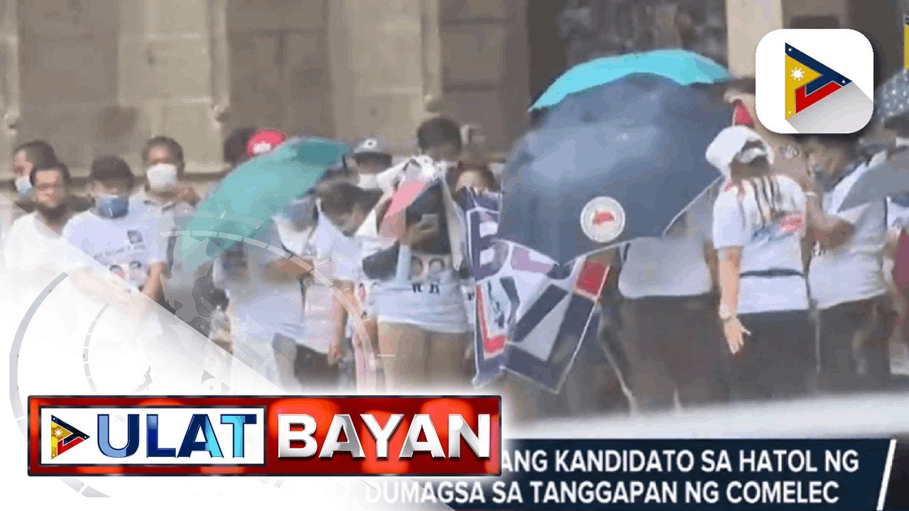 Mga taga-suporta ng ilang kandidato sa Hatol ng Bayan 2022, dumagsa sa tanggapan ng COMELEC