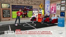 Segundo o comentarista Souza, a goleada do Flamengo sobre o São Paulo só não foi maior por conta que o time carioca teve DÓ do Tricolor... É isso mesmo???#OsDonosDaBola