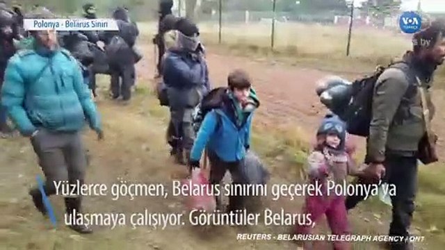 Yüzlerce Göçmen Belarus Sınırını Geçmeye Çalışıyor