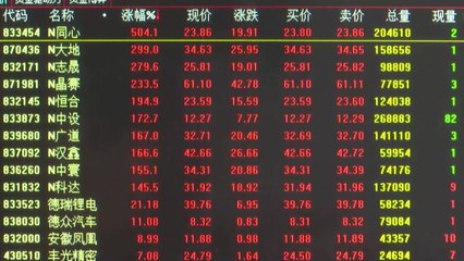 中 베이징 증시 첫 개장...10개 종목 100% 이상 폭등 / YTN