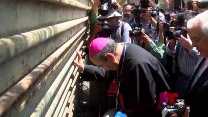 Moreno Barrón, el nuevo Arzobispo de Tijuana sorprendido por el muro divisorio