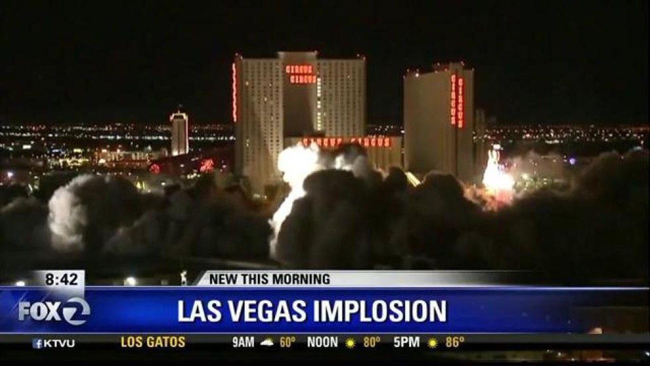 LAS VEGAS RIVIERIA TOWER GOES DOWN