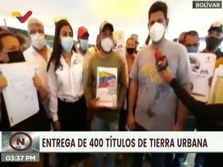 Bolívar | Entregan 400 títulos de tierra en Ciudad Guayana