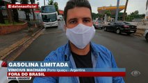 Segundo os motoristas, o preço do litro da gasolina no país vizinho não passa de R$ 3,50.