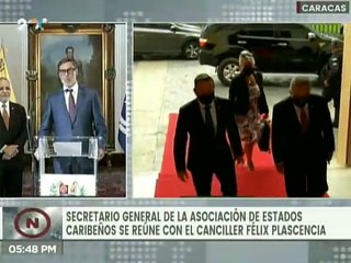 Canciller Félix Plasencia se reunió con el Secretario General de la Asociación de Estados Caribeños