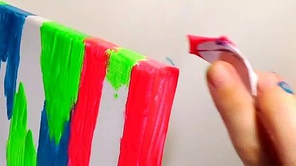 Abstract Painting Using Neon Colors