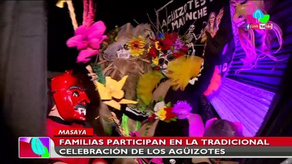 Familias de Masaya participan en la tradicional celebración de los Agüizotes