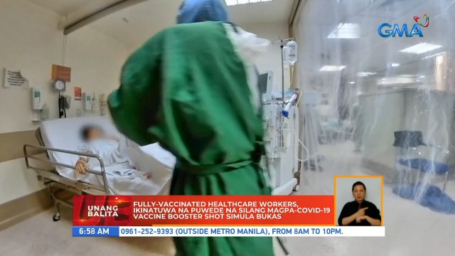 Fully vaccinated healthcare workers, ikinatuwa na puwede na silang magpa-COVID-19 vaccine booster shot simula bukas | UB
