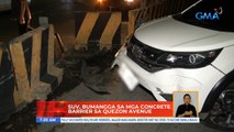 SUV, bumangga sa mga concrete barrier sa Quezon Avenue | UB