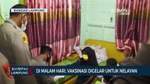 Di Malam Hari, Vaksinasi Digelar untuk Nelayan