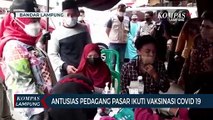 Antusias Pedagang Pasar Ikuti Vaksinasi Covid-19