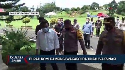 Bupati Romi Dampingi Wakapolda Tinjau Vaksinasi