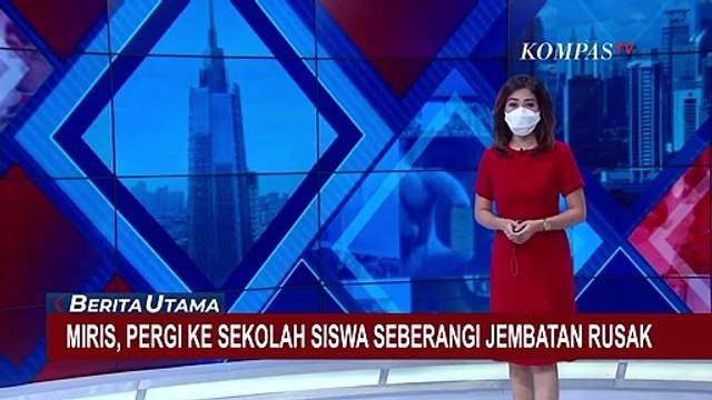 Miris! Inilah Video Saat SIswa SMK Kabupaten Gorontalo Sebrangi Jembatan Rusak Demi Pergi ke Sekolah