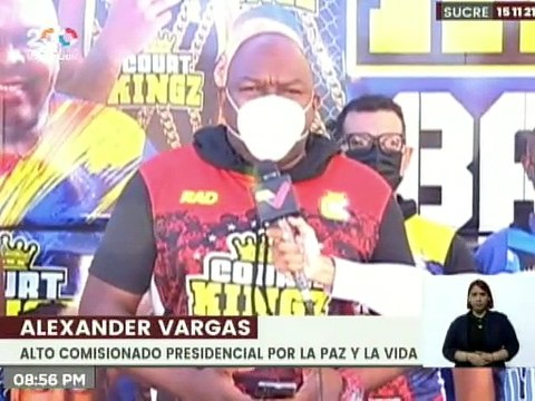 Alexander Mimou Vargas dijo presente en el 4 tour de baloncesto urbano en el Edo. Sucre