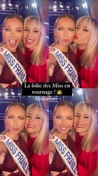 Amandine Petit et Elodie Gossuin en tournage