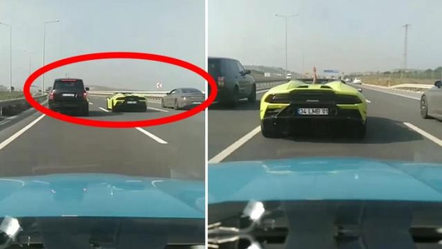 Magandalıkta son nokta! Trafiğe açık yolu kendi başlarına kapatıp yarış yaptılar