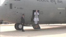 PM Modi lands in C-130J, to inaugurate Purvanchal Expressway