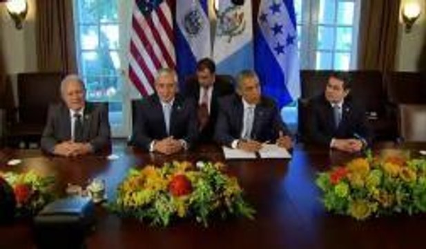 Presidentes centroamericanos y Obama discuten la crisis en la frontera