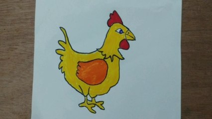 How to draw Chicken for kids - video Dailymotion