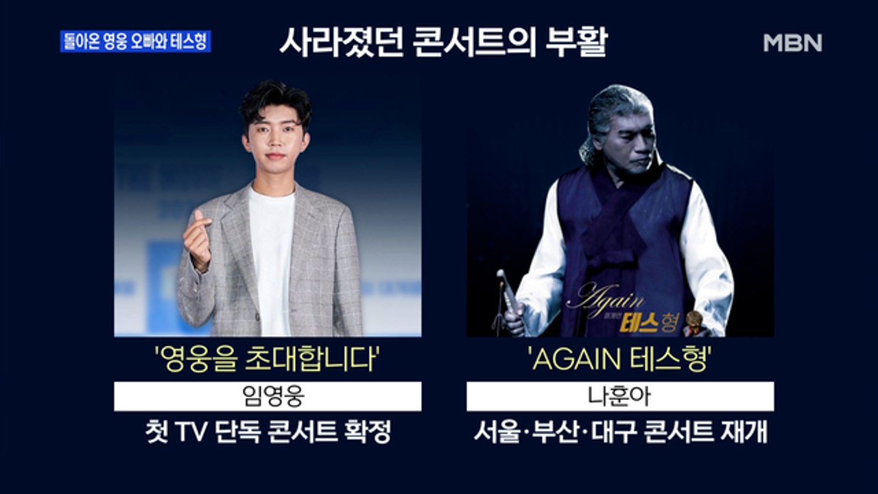 MBN 뉴스파이터-돌아온 영웅 오빠와 테스형…오는 12월 대면 공연 개최