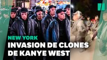 Une armée de clones de Kanye West dans New York pour la sortie de 