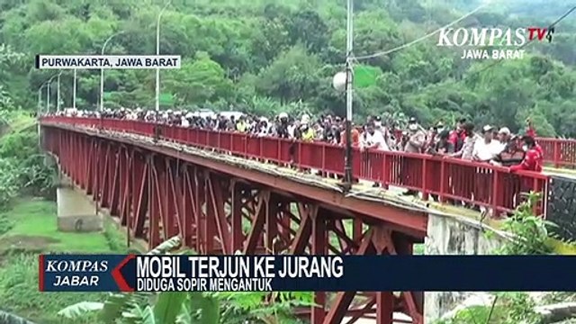 Diduga Sopir Mengantuk, Mobil Box Terjun Ke Jurang