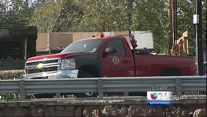 Lluvia provoca daños severos a la construcción de embellecimiento en la I-10