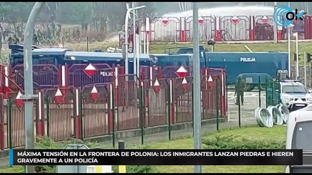 Máxima tensión en la frontera de Polonia: los inmigrantes lanzan piedras e hieren gravemente a un policía