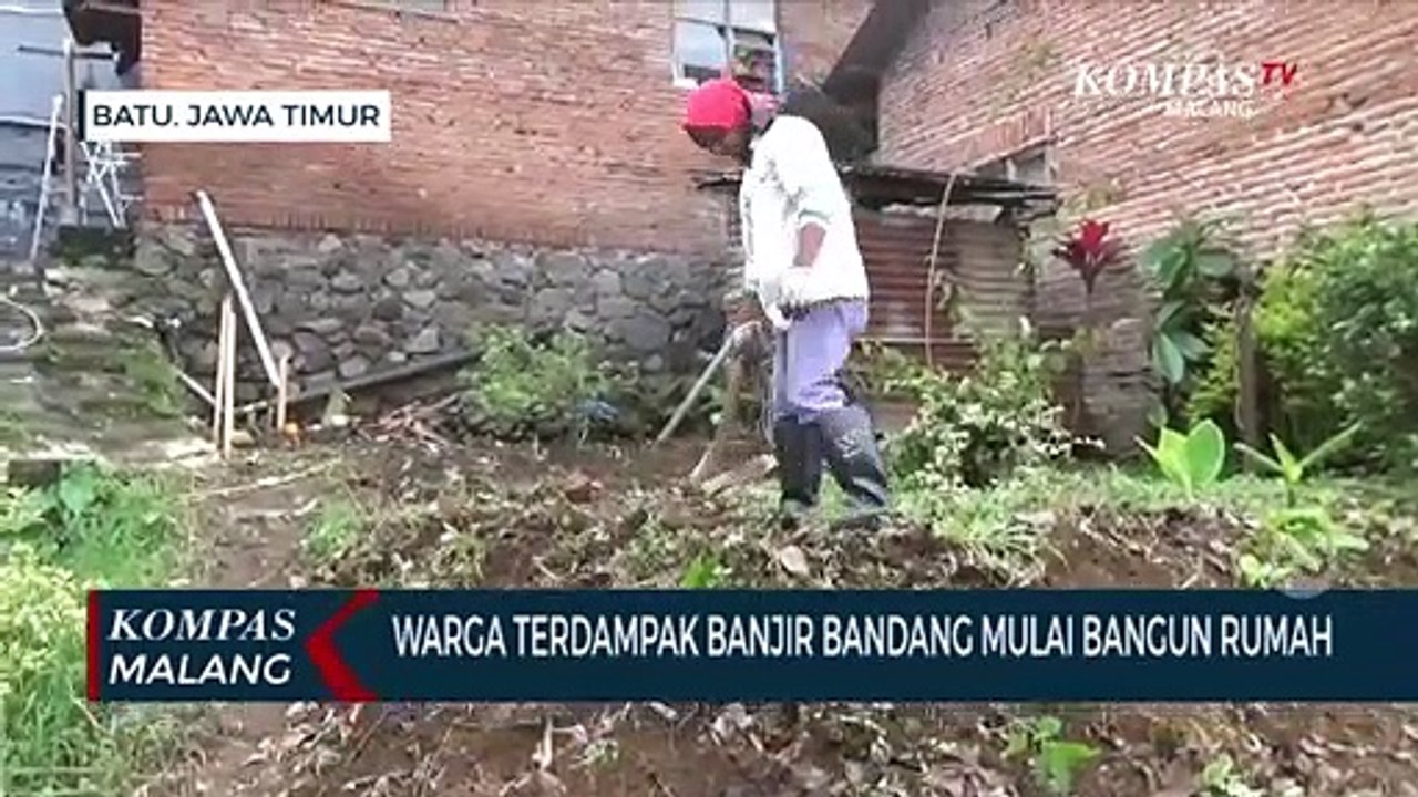 Warga Korban Banjir Bandang Kota Batu Mulai Bangun Rumah