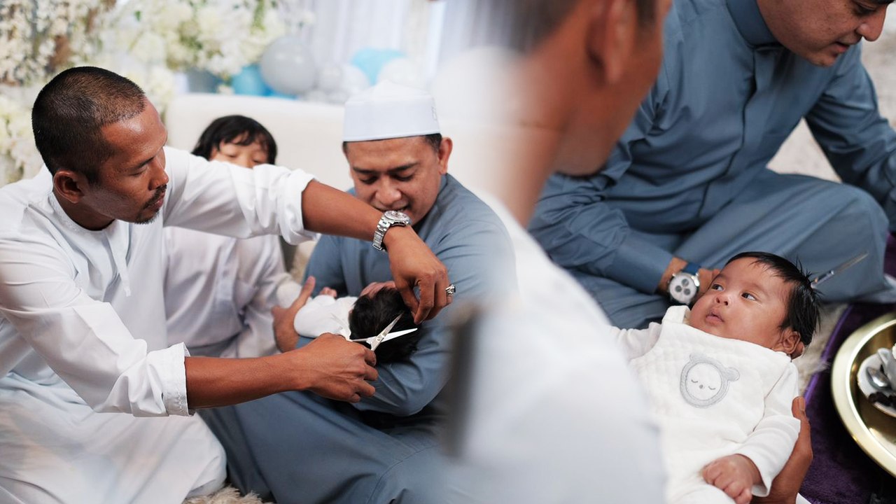 Sekitar majlis tahnik dan cukur jambul Ayash Affan... genap 100 hari Siti Sarah pergi.