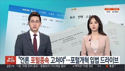 "언론 포털종속 고쳐야"…포털개혁 입법 드라이브