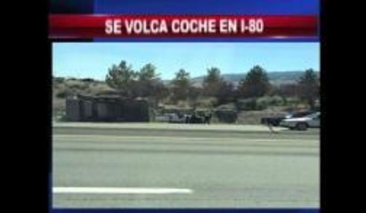Se volcó una camioneta en la I-80