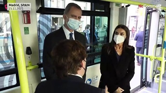 Spain’s King Felipe VI and Queen Letizia ride public city bus for first time