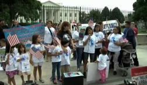 WA: Vigilia de niños indocumentados frente a la Casa Blanca