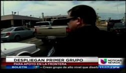 Primer grupo de soldados a la frontera