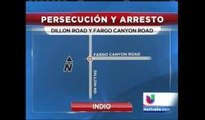 Persecución y arresto en las calles de Indio