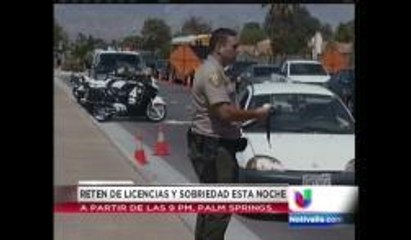 Realizarán un reten de licencias y sobriedad en Palm Springs