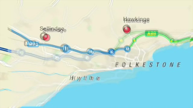 Lorry disruption in Hawkinge