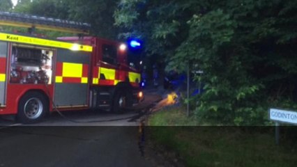 Blaze tears through vehicle in Godington, Ashford