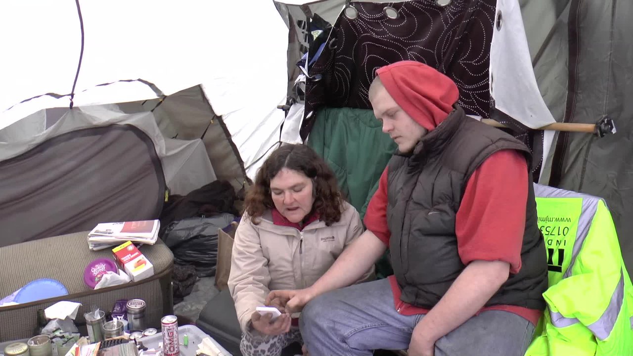 Couple who live in tent respond to online criticism