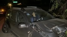 Imprudente borracho destruye su automóvil en López Mateos y Periférico.