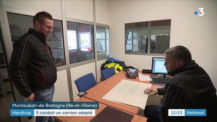 Handicap : dans la peau d'Erwan, chauffeur de poids lourds à un bras