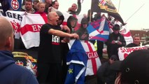 Far-right East Kent Alliance member gives speech during Dover protests