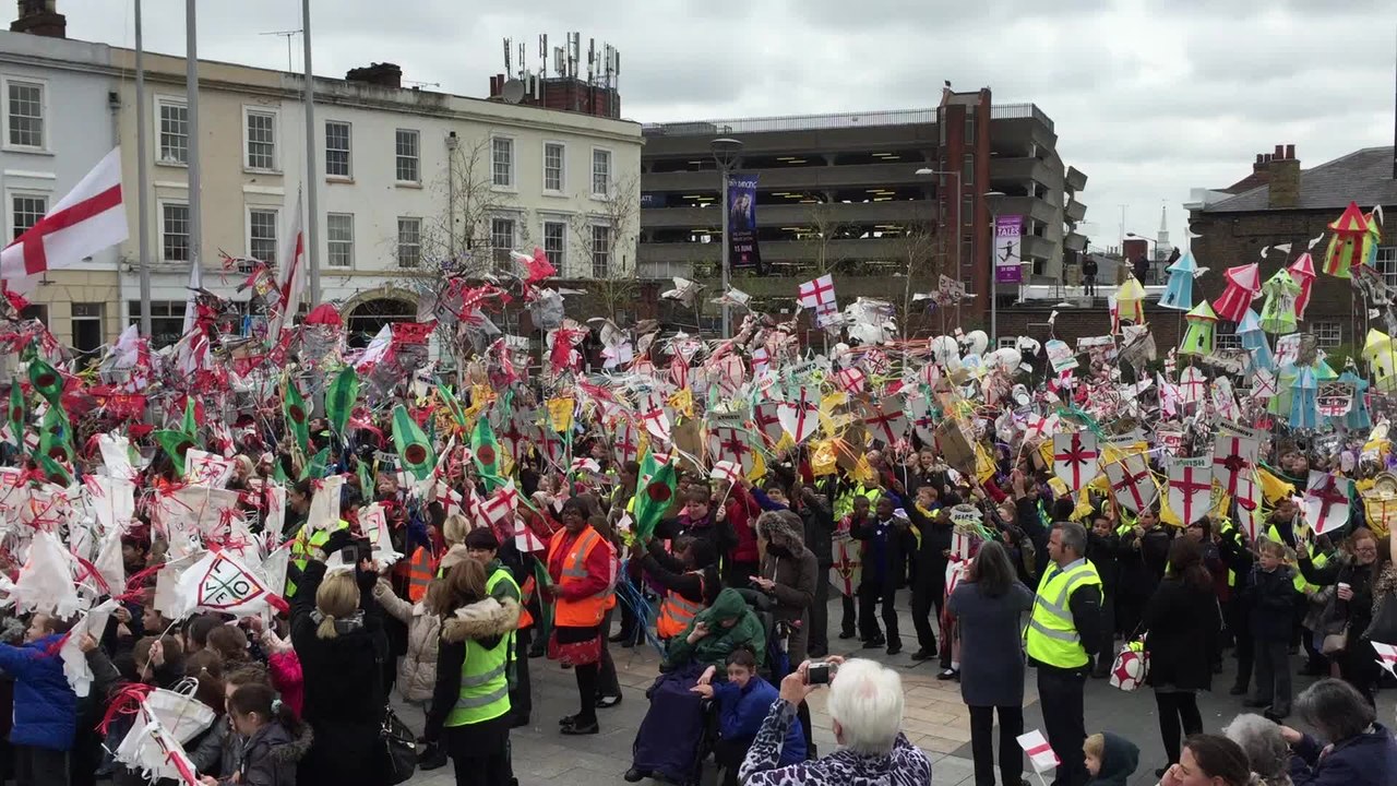 700 children march for St George's celebrations